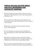 FISDAP TRAUMA REVIEW SHEET&NewLine;2026 FULL QUESTIONS AND&NewLine;ACCURATE ANSWERS