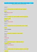 WALDEN UNIVERSITY NRNP 6635 FINAL EXAM WEEK 11 exam with complete questions and answers latest update graded A