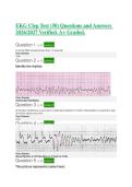 EKG Clep Test &lpar;50&rpar; Questions and Answers 2026&sol;2027 Verified&period; A&plus; Graded&period;&NewLine;&NewLine;&NewLine;