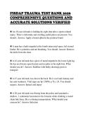 FISDAP TRAUMA TEST BANK 2026&NewLine;COMPREHENSIVE QUESTIONS AND&NewLine;ACCURATE SOLUTIONS VERIFIED