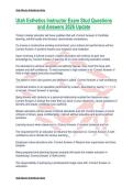 Utah Esthetics Instructor Exam Stud Questions and Answers 2026 Update