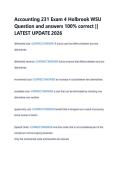 Accounting 231 Exam 4 Holbrook WSU &NewLine;Question and answers 100&percnt; correct &vert;&vert; &NewLine;LATEST UPDATE 2026 