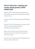 ACE 231 UIUC Exam 1 Question and &NewLine;answers already passed &vert;&vert; LATEST &NewLine;UPDATE 2026 