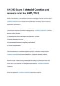 AN 300 Exam 1 Material Question and &NewLine;answers rated A&plus; 2025&sol;2026