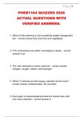PHED1164 QUIZZES 2026 &NewLine;ACTUAL QUESTIONS WITH &NewLine;VERIFIED ANSWERS&period;