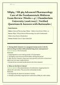 NR565 &sol; NR 565 Advanced Pharmacology Care of the Fundamentals Midterm Exam Review &lpar;Weeks 1-4&rpar; &vert; Chamberlain University &lpar;2026&sol;2027&rpar; &vert; Verified Questions and Answers with Rationales &vert; Get HighScore &vert; Instant Download&NewLine;&NewLine;