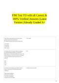PJM Test TO with all Correct & 100&percnt; Verified Answers &vert;Latest Version &vert;Already Graded A&plus;