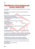 HESI Milestone 2 Exam Questions and Answers Updated 2026