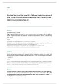 med surg EXAM A&plus; GRADE ASSURED COMPLETE SOLUTIONS AND VERIFIED ANSWERS