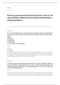 med surg EXAM A&plus; GRADE ASSURED COMPLETE SOLUTIONS AND VERIFIED ANSWERS