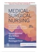 The Latest Updated Test Bank for Medical-Surgical Nursing&colon; Concepts for Interprofessional Collaborative Care &lpar;10th Edition&rpar; by Donna D&period; Ignatavicius&comma; Linda Workman&comma; Cherie Rebar&comma; and Nicole Heimgartner 
