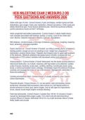 HESI MILESTONE EXAM 2 MEDSURG 2 OB PEDS QUETSIONS AND ANSWERS 2026