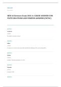 HESI A2 entrance EXAM A&plus; GRADE ASSURED COMPLETE SOLUTIONS AND VERIFIED ANSWERS
