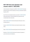 RCP 100 Final exam Question and &NewLine;answers rated A&plus; 2025&sol;2026 