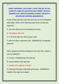 NUR2513 MATERNAL CHILD EXAM 2 LATEST 2026-2027 ACTUAL &NewLine;EXAM WITH COMPLETE QUESTIONS AND CORRECT DETAILED &NewLine;ANSWERS &lpar;100&percnt; VERIFIED ANSWERS&rpar; &vert;ALREADY GRADED A&plus;&vert; &NewLine;&vert;&vert;PROFESSOR VERIFIED&vert;&vert; &vert;&vert;BRANDNEW&excl;&excl;&excl;&vert;&vert;