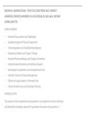 NEONATAL NURSING EXAM &ndash; PRACTICE QUESTIONS AND CORRECT&NewLine;ANSWERS &lpar;VERIFIED ANSWERS&rpar; PLUS RATIONALES 2026 Q&A &vert; INSTANT&NewLine;DOWNLOAD PDF&period;