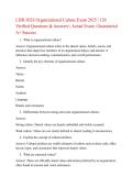 LDR-302S Organizational Culture Exam 2025 &vert; 120 Verified Questions & Answers &vert; Actual Exam &vert; Guaranteed A&plus; Success