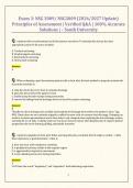 Exam 3&colon; NSG 3009&sol; NSG3009 &lpar;2026&sol;2027 Update&rpar; Principles of Assessment &vert; Verified Q&A &vert; 100&percnt; Accurate Solutions &vert; &ndash; South University