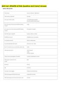 BAO Cert&period; UPDATED ACTUAL Questions And Correct Answers 