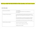 BAO Exam 2024 PART ONE UPDATED ACTUAL Questions And Correct Answers 