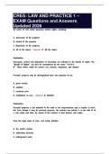 CRES&colon; LAW AND PRACTICE 1 &ndash; EXAM Questions and Answers Updated 2026