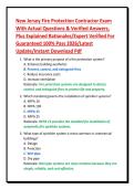 New Jersey Fire Protection Contractor Exam&NewLine;With Actual Questions & Verified Answers&comma;&NewLine;Plus Explained Rationales&sol;Expert Verified For&NewLine;Guaranteed 100&percnt; Pass 2026&sol;Latest&NewLine;Update&sol;Instant Download Pdf