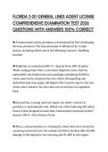 FLORIDA 2-20 GENERAL LINES AGENT LICENSE&NewLine;COMPREHENSIVE EXAMINATION TEST 2026&NewLine;QUESTIONS WITH ANSWERS 100&percnt; CORRECT