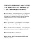 FLORIDA 2-20 GENERAL LINES AGENT LICENSE&NewLine;EXAM SCRIPT 2026 TESTED QUESTIONS AND&NewLine;CORRECT ANSWERS ALREADY PASSED