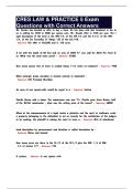 CRES LAW & PRACTICE 5 Exam Questions with Correct Answers