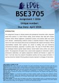 BSW3705 Assignment 1 &lpar;ANSWERS&rpar; 2026 - DISTINCTION GUARANTEED