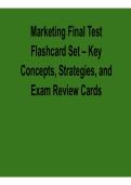 Marketing Final Test Flashcard Set Key Concepts Strategies and Exam Review Cards 2025&sol; 2026 Comprehensive Marketing Principles Study Tool with Solution