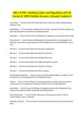 ARE 5&period;0 PJM - Building Codes and Regulation with all Correct & 100&percnt; Verified Answers &vert;Already Graded A&plus;