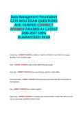 Data Management Foundation C170 WGU EXAM QUESTIONS AND VERIFIED CORRECT ANSWERS GRADED A-M -LATEST 2026-2027- 100-1 GUARANTEED PASS&period;docx&NewLine;&NewLine;