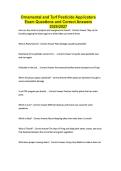 Ornamental and Turf Pesticide Applicators Exam Questions and Correct Answers 2026&sol;2027
