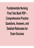 Fundamentals Nursing Final Test Bank PDF Comprehensive Practice Questions Answers and Exam Review Guide 2025&sol; 2026 with Solution for NCLEX Success and Mastery