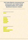WGU D282 Objective Assessment Exam &NewLine;&lpar;Latest 2026&sol; 2027 Update&rpar; Cloud &NewLine;Foundations guide&vert; 100&percnt; Verified &NewLine;Questions & Answers &vert; Grade A 