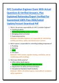 NYC Custodian Engineer Exam With Actual&NewLine;Questions & Verified Answers&comma; Plus&NewLine;Explained Rationales&sol;Expert Verified For&NewLine;Guaranteed 100&percnt; Pass 2026&sol;Latest&NewLine;Update&sol;Instant Download Pdf
