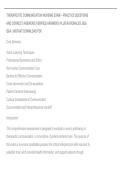 THERAPEUTIC COMMUNICATION NURSING EXAM &ndash; PRACTICE QUESTIONS&NewLine;AND CORRECT ANSWERS &lpar;VERIFIED ANSWERS&rpar; PLUS RATIONALES 2026&NewLine;Q&A &vert; INSTANT DOWNLOAD PDF&period;