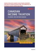 Solutions Manual for Canadian Income Taxation 2023&sol;2024&comma; 26th Edition by William Buckwold&comma; ISBN&colon; 978-1264837922&comma; All 23 Chapters Covered&comma; Verified Latest Edition