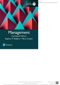TEST BANK For Management Global&comma; 14th Edition By Stephen P&period; Robbins&comma; Verified Chapters 1 - 14&comma; Complete Newest Version