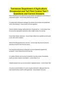 Tennessee Department of Agriculture&colon; Ornamental and Turf Pest Control Test 1 Questions and Correct Answers