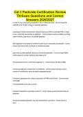 Cat 3 Pesticide Certification Review TN Exam Questions and Correct Answers 2026&sol;2027
