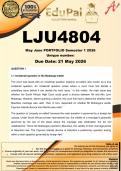 LJU4804 May June &lpar;COMPLETE ANSWERS&rpar; Semester 1 2026 - DUE 21 May 2026