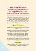 NR667- CEA FNP Final Exit BUNDLE &lpar;Latest 2026&sol;2027 Update&rpar; Questions and Verified Answers &vert; 100&percnt; Correct &vert; Grade A - Chamberlain