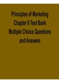 Principles of Marketing Chapter 9 Test Bank Multiple Choice Questions and Answers Comprehensive Review 2025&sol; 2026 with Solution for Exam Success and Mastery