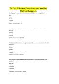 TN Cat 7 Review Questions and Verified Correct Answers 2026&sol;2027