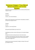Tennessee Category 7-Core Manual Review Questions and Correct Answers