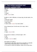CT Test review questions and answers updated 2026