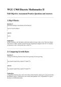 WGU C960 Discrete Mathematics II Full Objective Assessment Practice Questions and Answers &vert; 2026 Updated &vert; 100&percnt; Correct&period;