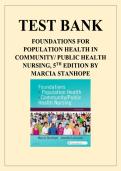 TEST BANK &NewLine;FOUNDATIONS FOR &NewLine;POPULATION HEALTH IN &NewLine;COMMUNITY&sol; PUBLIC HEALTH &NewLine;NURSING&comma; 5TH EDITION BY &NewLine;MARCIA STANHOPE